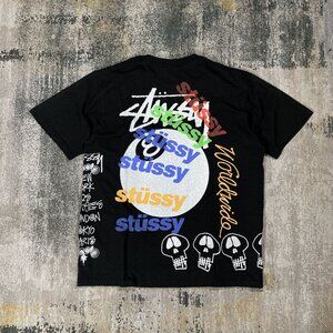 STUSSY TEST PIG DYED TEE BLACK - XLARGE